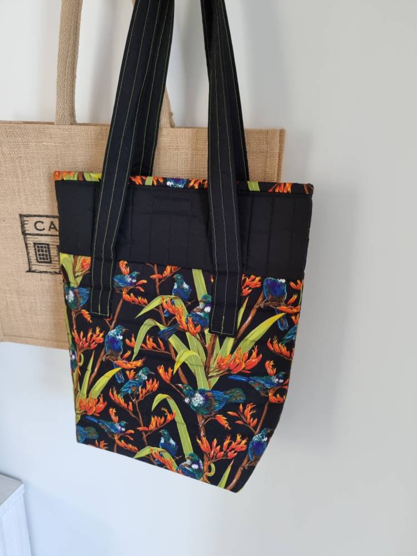 New Zealand Tote Bag. Reusable Fabric Bag Tui Tote Bag Etsy