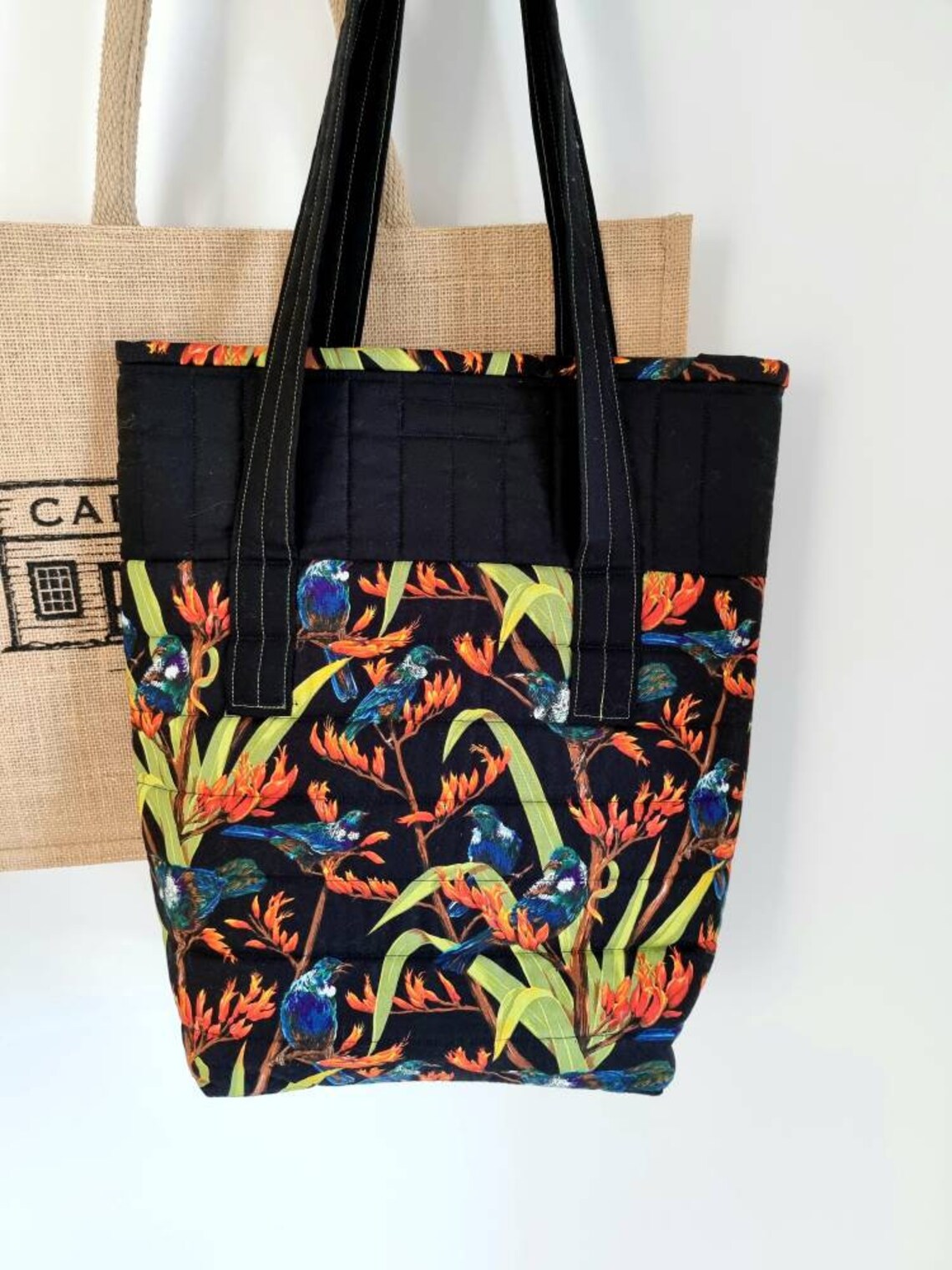 New Zealand Tote Bag. Reusable Fabric Bag Tui Tote Bag Etsy