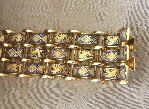 Rare Vintage Link Bracelet - Heavy 14K Gold Overl… - image 6