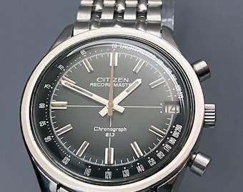 Vintage Citizen Recordmaster 4-570014Y Flyback Chronograph Manual Winding