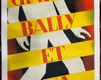 Vintage Otto Morach "Chausse Bally et Va" 1928 Lithograph Poster - RARE