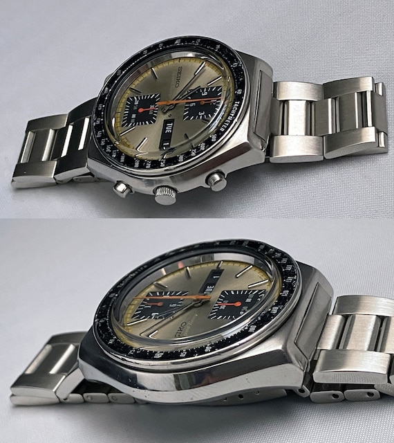 Anillo Capitular Esfera Cromada Para Reloj Seiko 6138-0030 - Repuesto Original De Los Años 70
