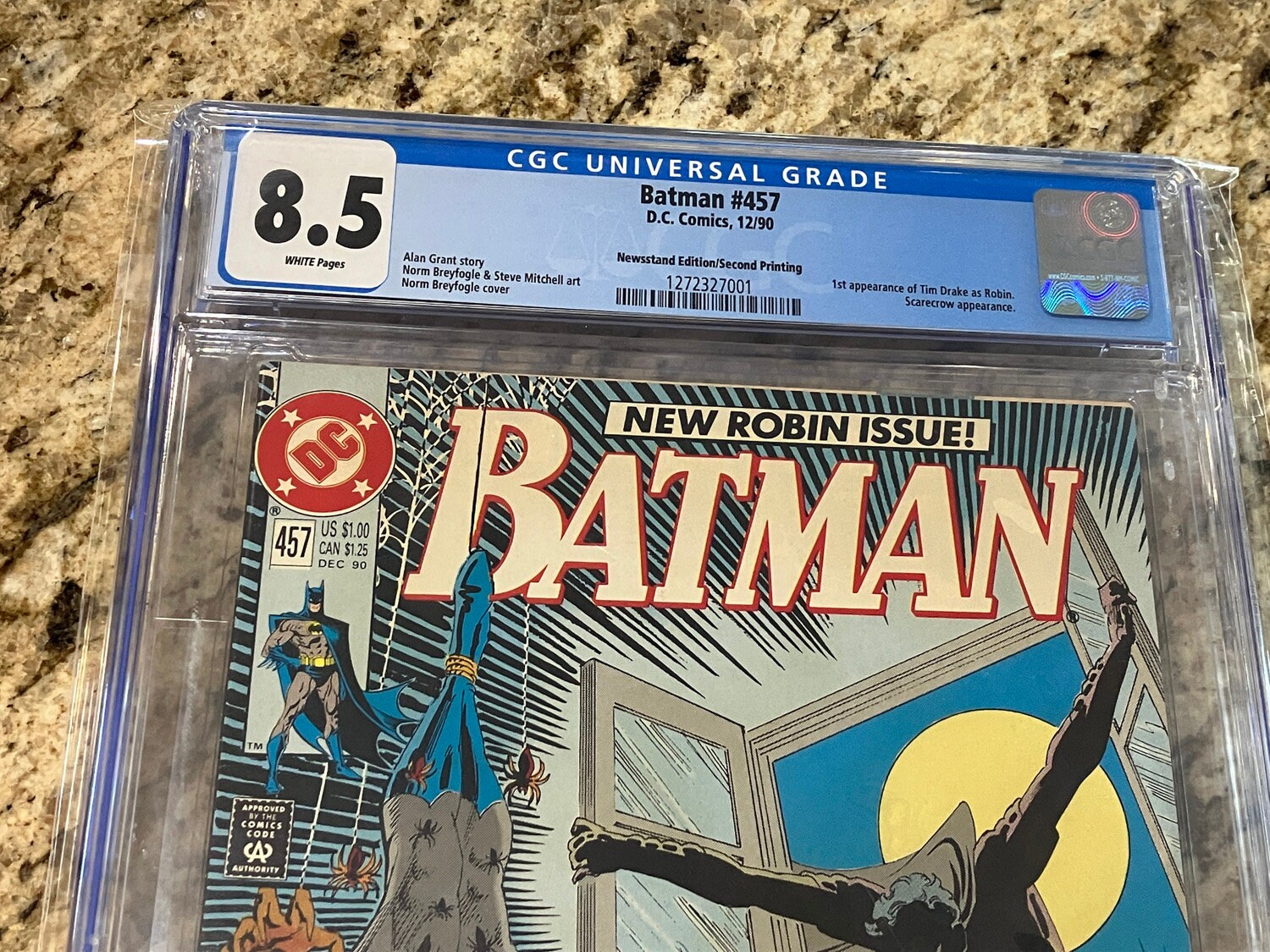 Rare Batman #457 Newsstand Edition 2nd Printing 12/1990 CGC