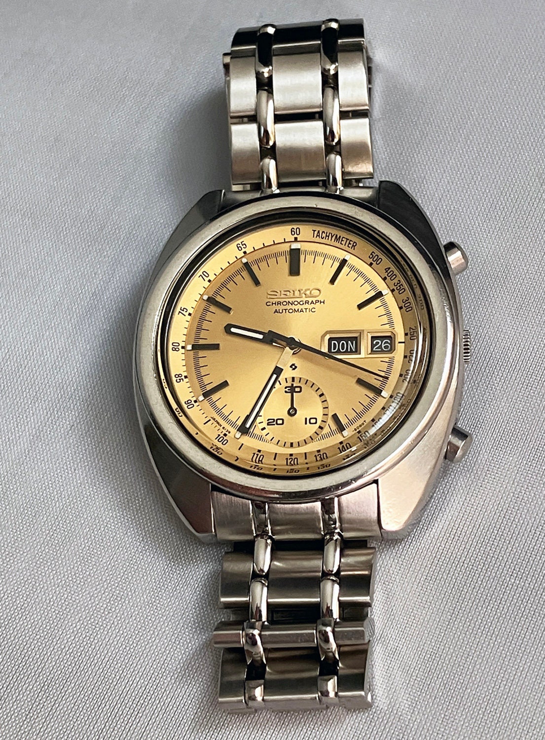 【超希少】セイコー　ゴールド　自動巻　6139-6012 クロノ未確認 セイコー クロノグラフ 6139-6012 自動巻 OH済 昭和48年製 Seiko