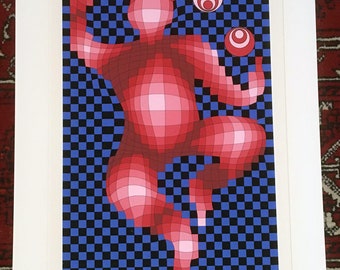 Victor Vasarely "Juggler" Serigraph Limited Edition of 250 Hand Signed & Numbered