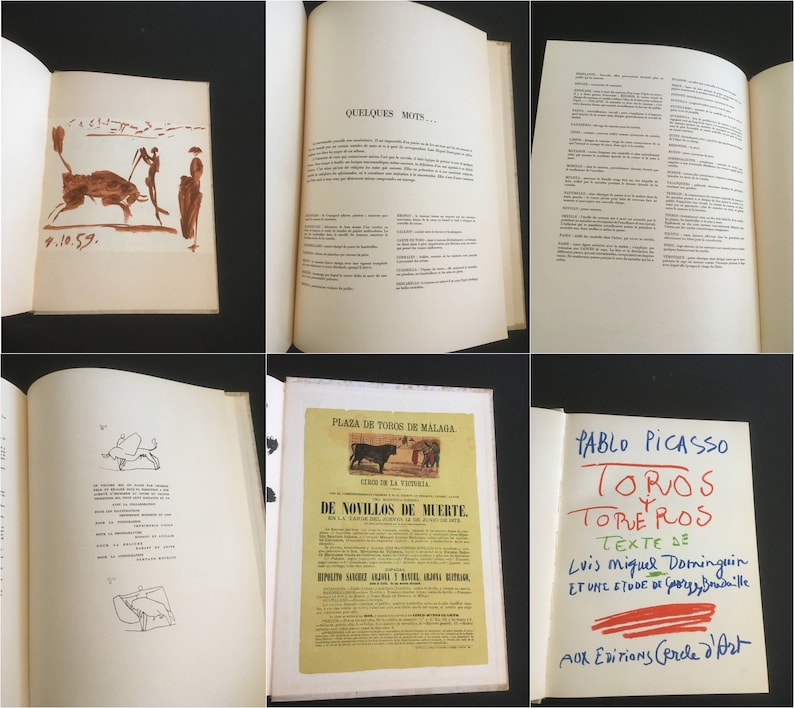 Pablo Picasso 'Toros Y Toreros' / 'Bulls and Bullfighters' Rare 1st Edition in French 1961 in Rare Original Slipcase image 6