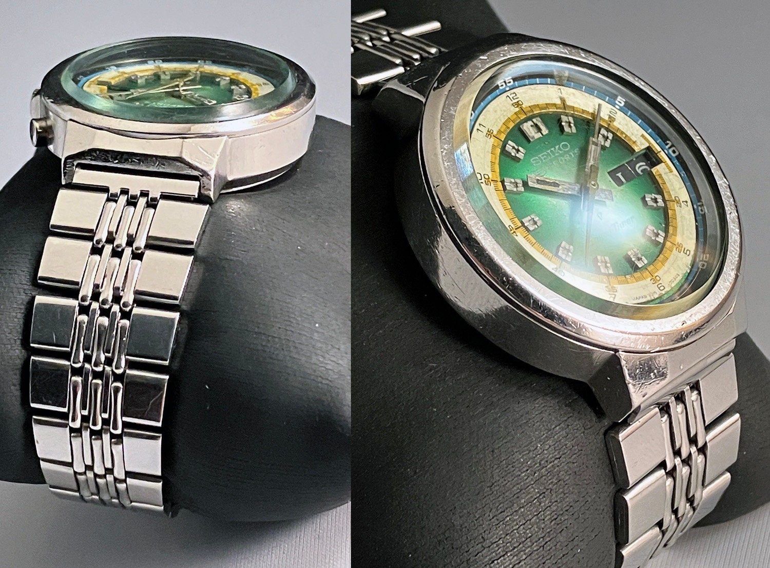 Rare Seiko 7015 7020 5 Sports Speed timer hulk Automatic