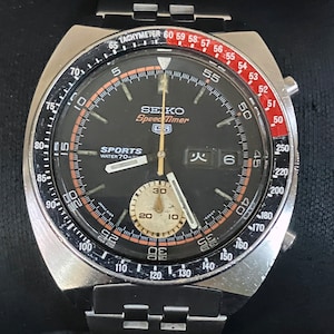 Original Seiko 6139-6030 Speed Timer 5 Sports Water70mProof 6139A 21J - 1970