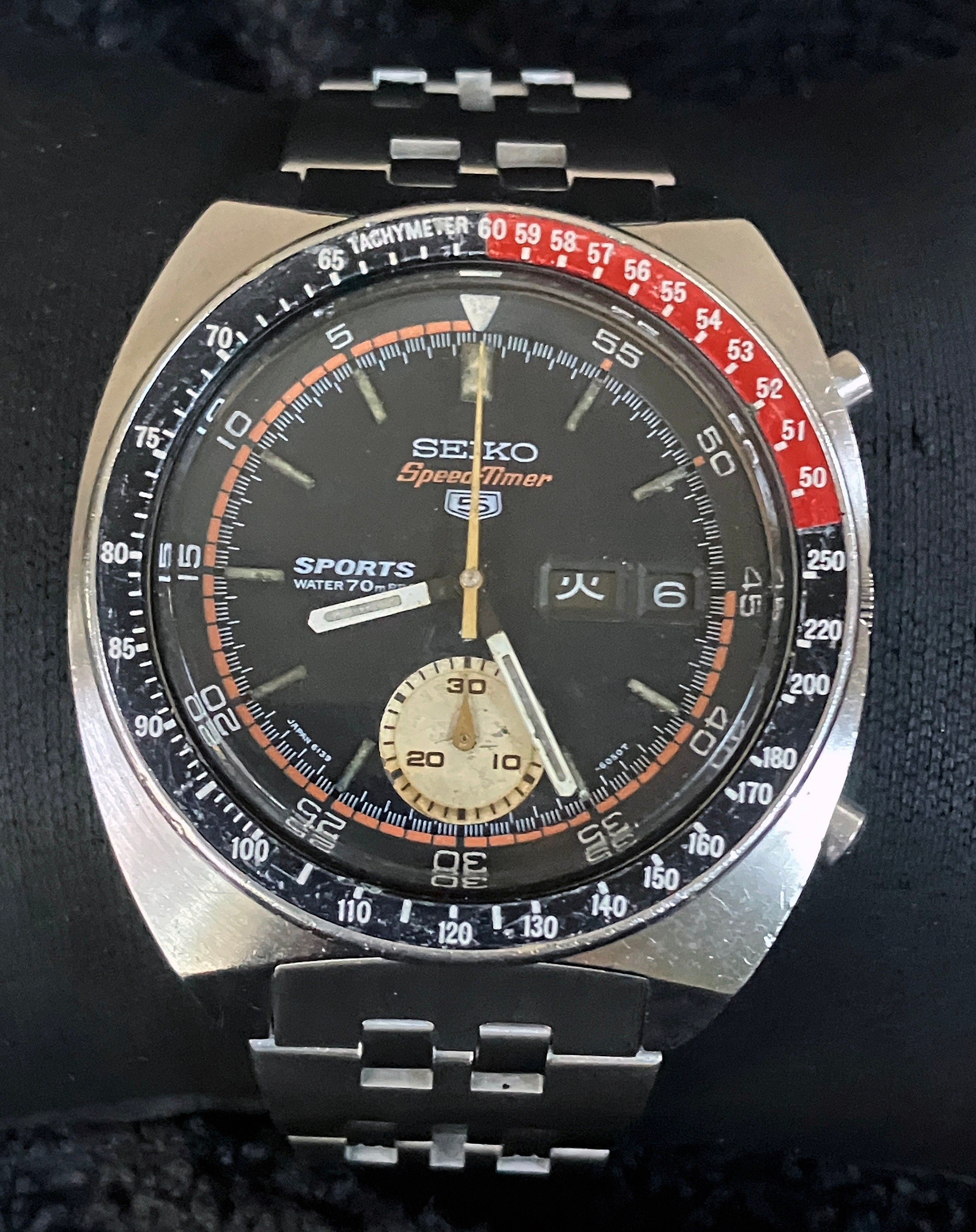 Original Seiko 6139-6030 Speed Timer 5 Sports Water70mproof Original Seiko 6139-6030 Speed Timer 5 Sports Water70mproof