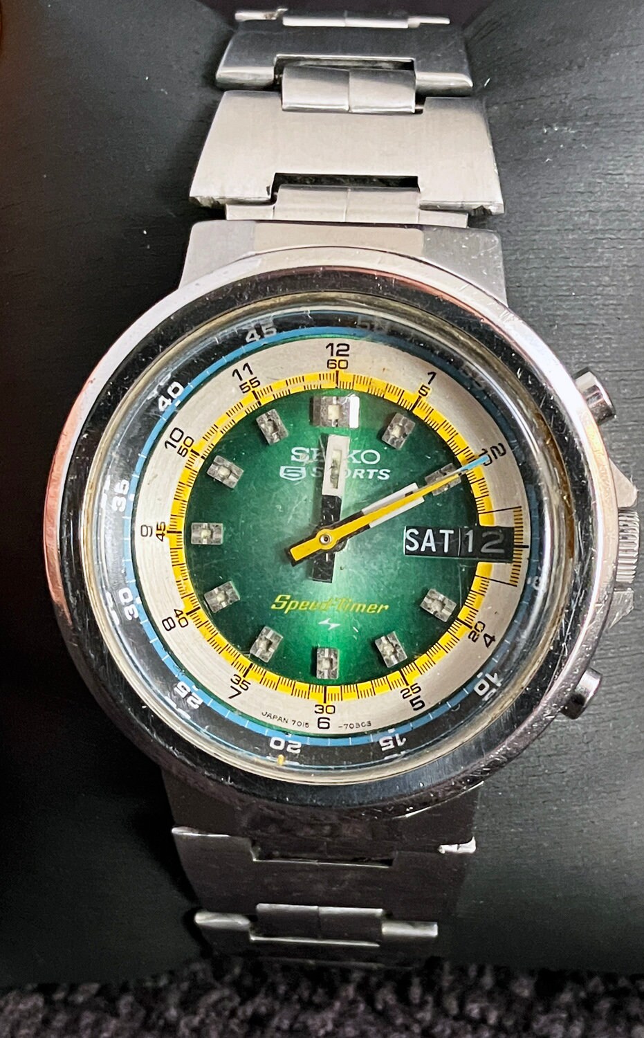 Rare Seiko 7015-7020 5 Sports Speed Timer 'hulk' - Etsy Sweden