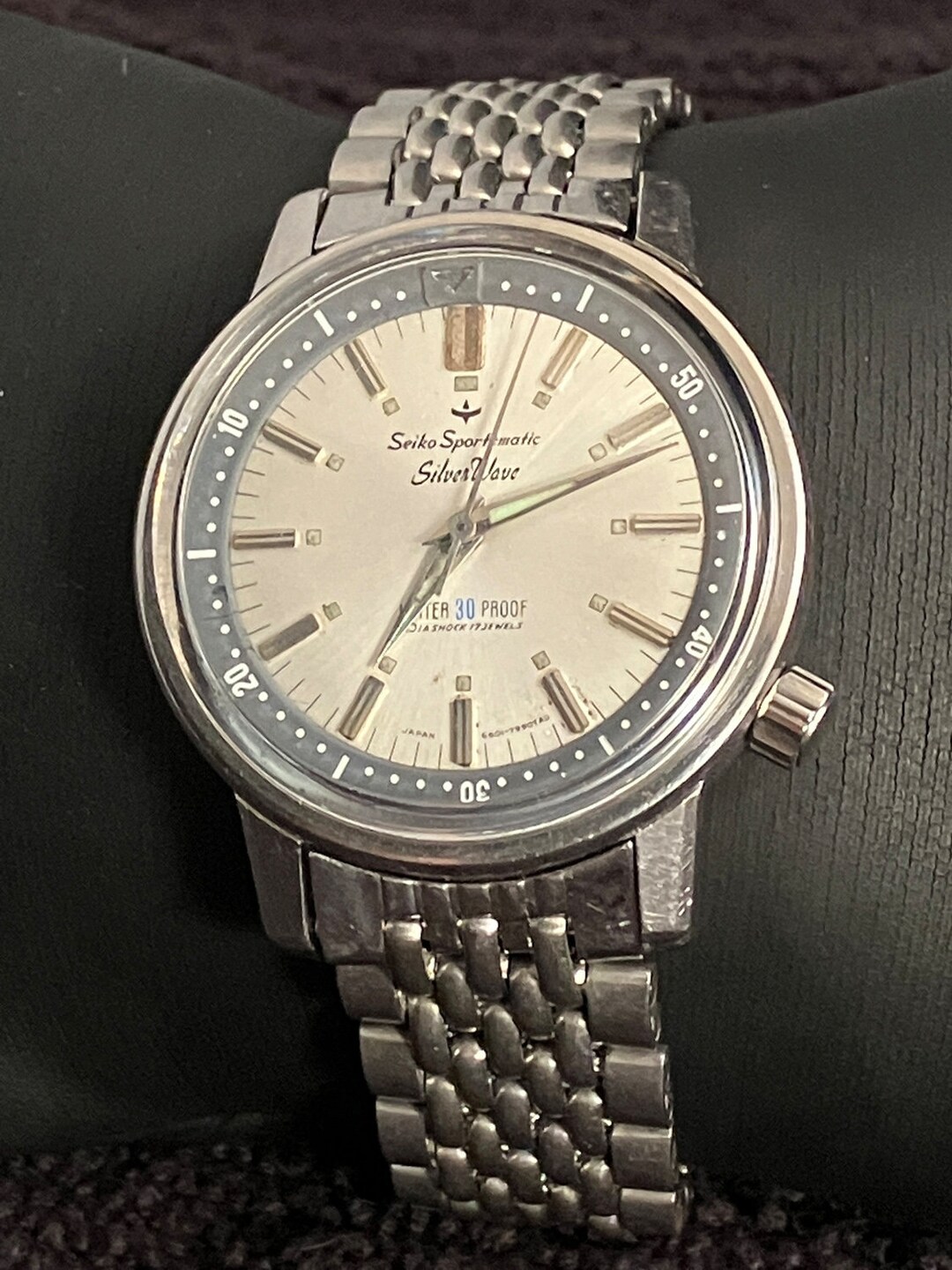 Seiko 69799 Sportsmatic Silver Wave Automatic Diashock 17J - Etsy UK