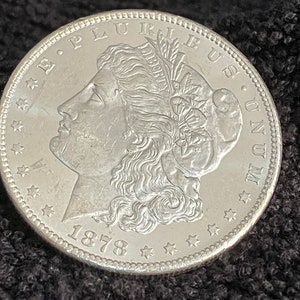 Rare Uncirculated 1878-CC Mint State Morgan Silver Dollar Carson City