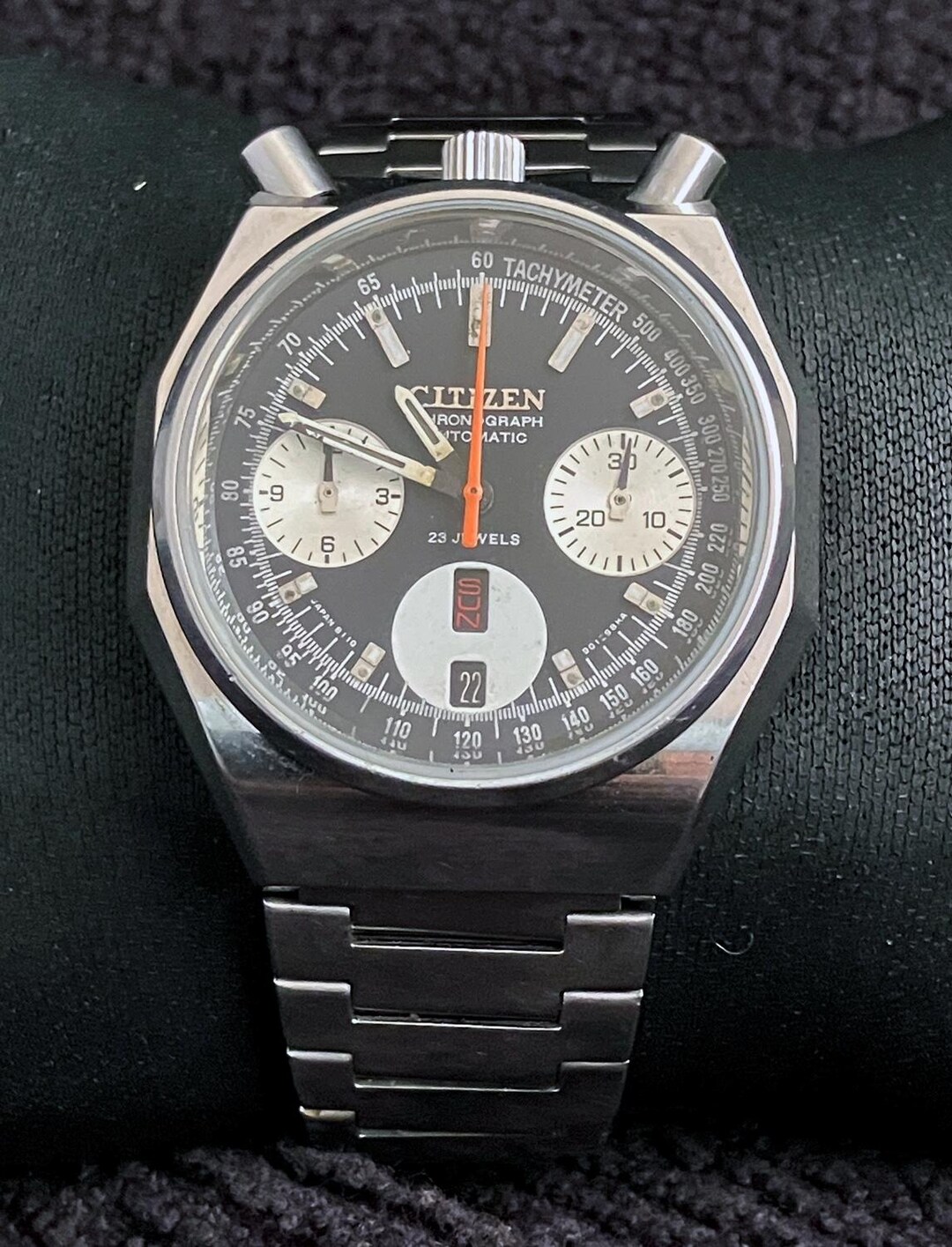 Vintage CITIZEN 67 9356 Octagon Bullhead Flyback Chronograph 8110A 23 Jewels Etsy UK