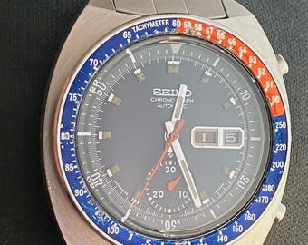 Beautiful Seiko 6139-6002 'Aussie Pogue' - English/Roman Day Wheel, STELUX, 1973