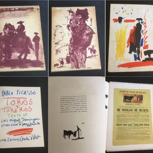 Pablo Picasso 'Toros Y Toreros' / 'Bulls and Bullfighters' Rare 1st Edition in French 1961 in Rare Original Slipcase image 4