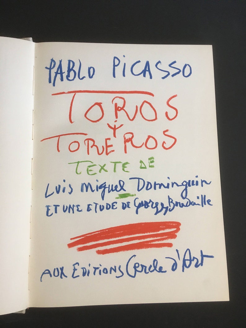 Pablo Picasso 'Toros Y Toreros' / 'Bulls and Bullfighters' Rare 1st Edition in French 1961 in Rare Original Slipcase image 3