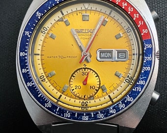 Rare Seiko 6139-6000 Proof/Proof/Notch Case Gold 6030T Dial, 1970 - Working Well