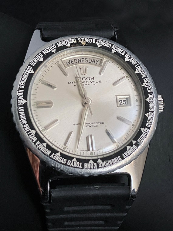 Rare 1960s RICOH Dynamic Wide World Time Automatic