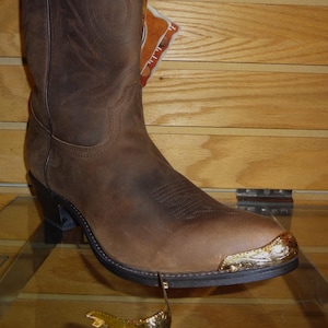 Cowboy Western Boot Tips Toe Plates for Pointy Toed Boots One Pair (2)