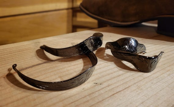 Protège-orteils Pour Bottes Cowboy - Argent, Paire Complète - Neuf Sous Emballage