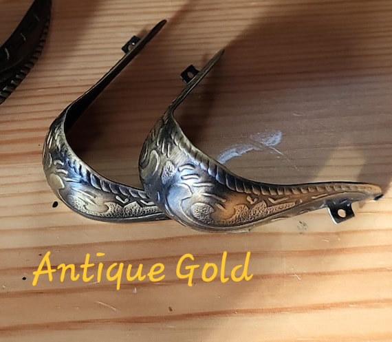 Accessoire Country Style Paire D'embouts De Bottes Western Cowboy - Pointes Plates Argentées Lisses - Pour Customiser Tes Bottes Embout De Bottes