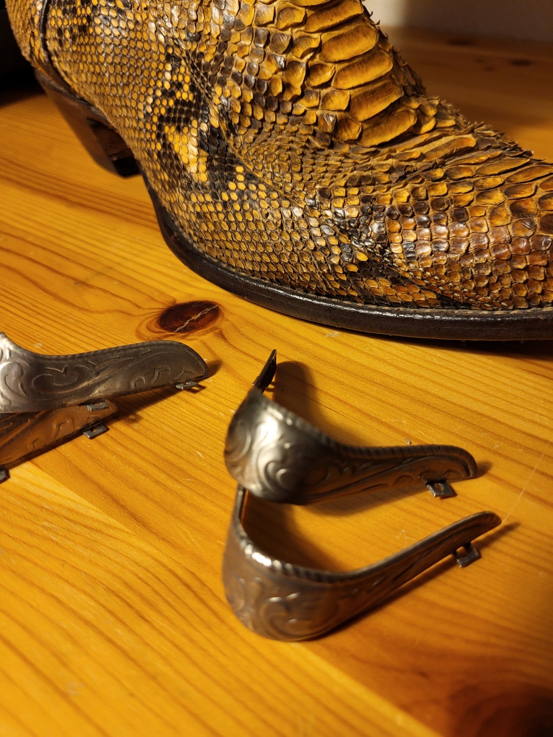 Antique Silver Western Cowboy Boot Tips Toe Plates Guards for Pointy