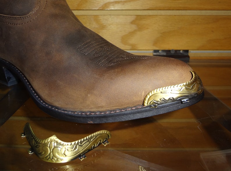 Western Toe & Heel Plates for Cowboy Boots With Round Toes R Toe Etsy