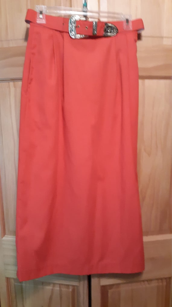 Red Women's Size 12 Western Skirt with Matching G… - image 1