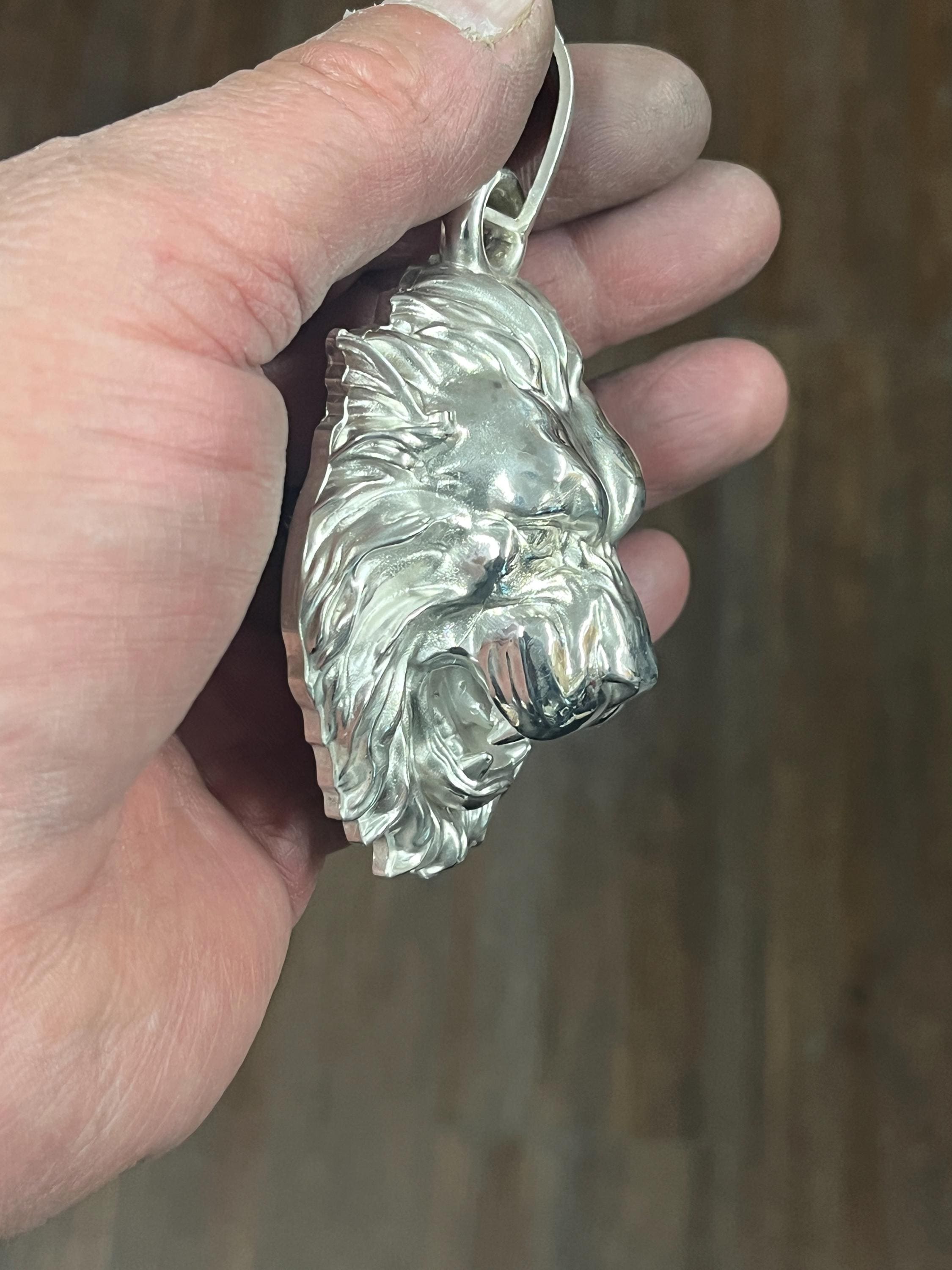 Lion Head King Pendant 3.75