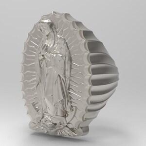 Virgin Mary Our Lady of Guadalupe Extra Large Solid Heavy Ring 40 Grams ...