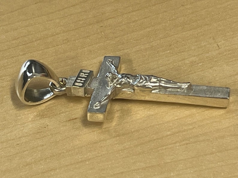 Crucifix Jesus Christ Charm Pendant 2" Solid Sterling Silver 925 Thick ...