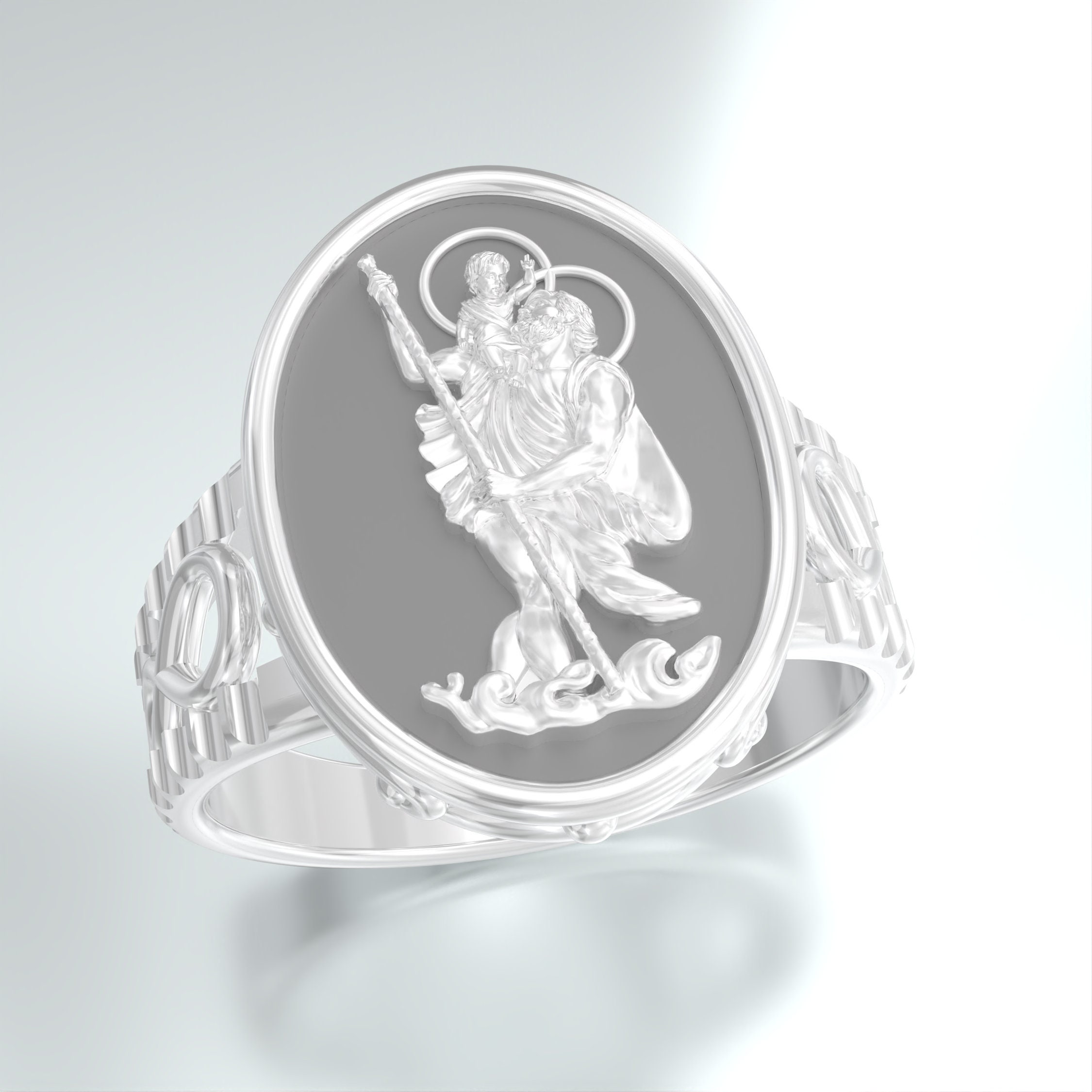 St christopher hotsell ring womens