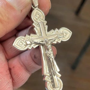 925 Sterling Silver Large Celtic Cross Pendant Necklace – Solid, Nickel-Free, Engravable