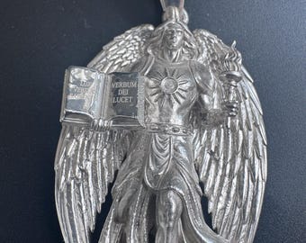 Saint Uriel Archangel 2.625" Pendant 125g Solid Sterling Silver .925