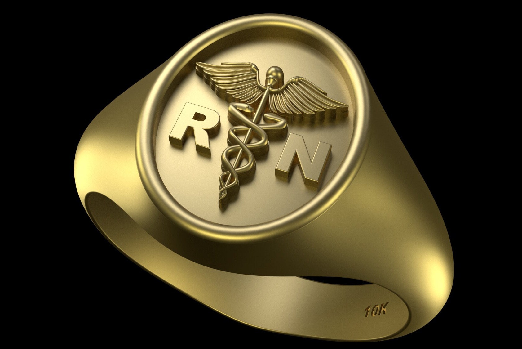 10k Gold RN-MD-PT Nursing Medical Doctor Symbol Custom Made