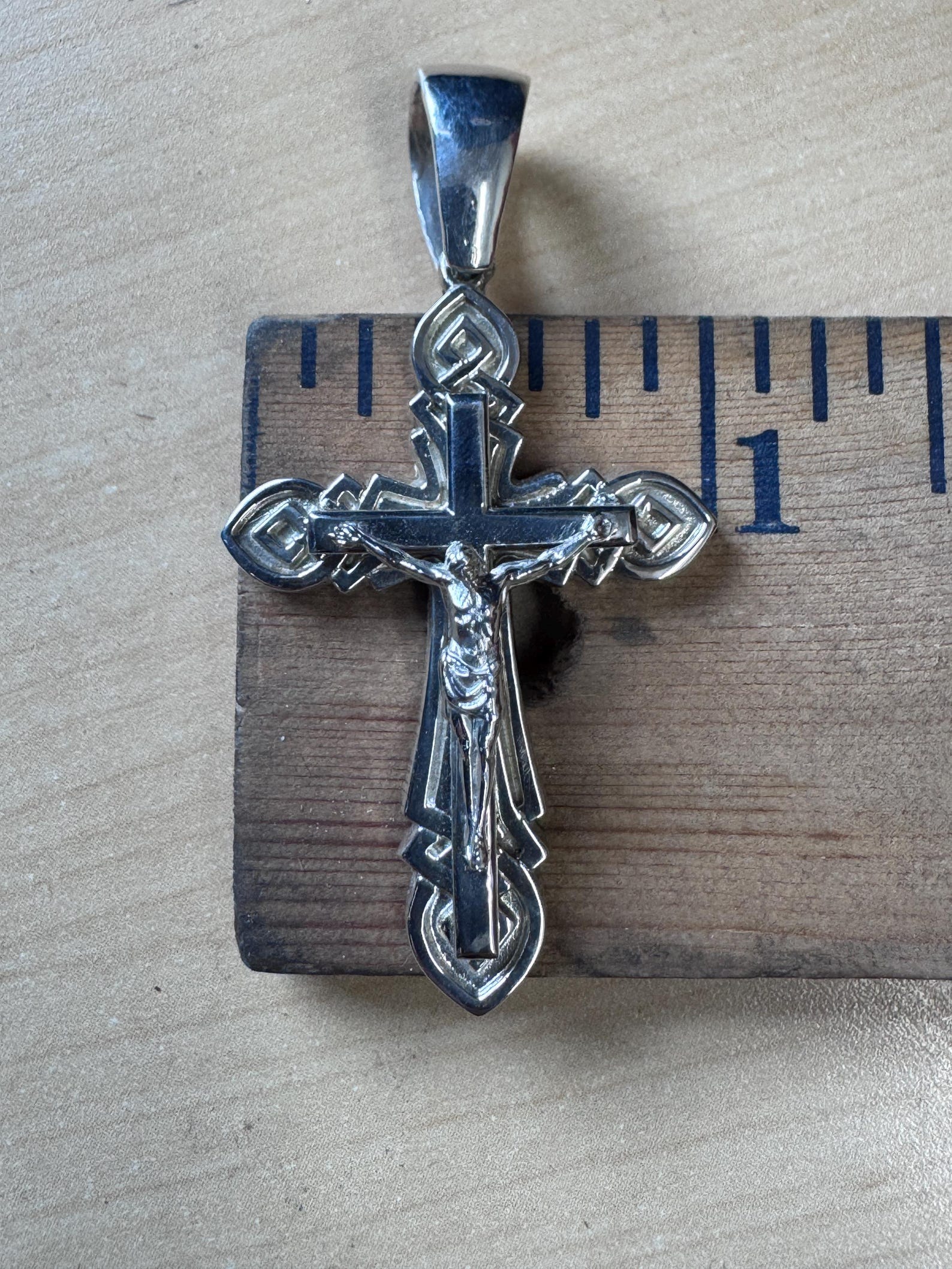 Celtic Cross Crucifix Jesus Christ Charm Pendant 2" Solid Sterling ...