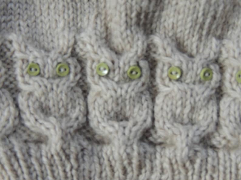 Cable Knit Owl Hat