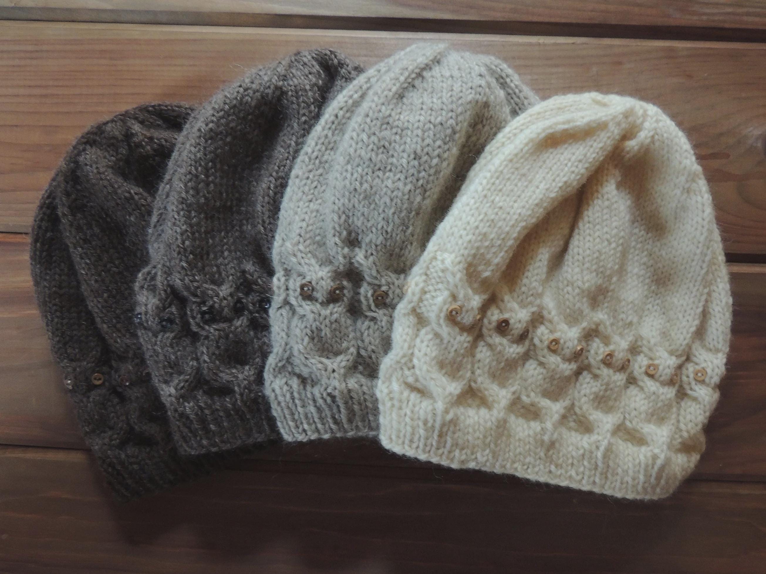 Cable Knit Owl Hat - women's owl hat