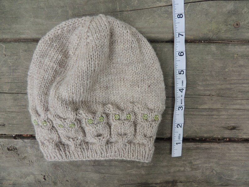 Cable Knit Owl Hat
