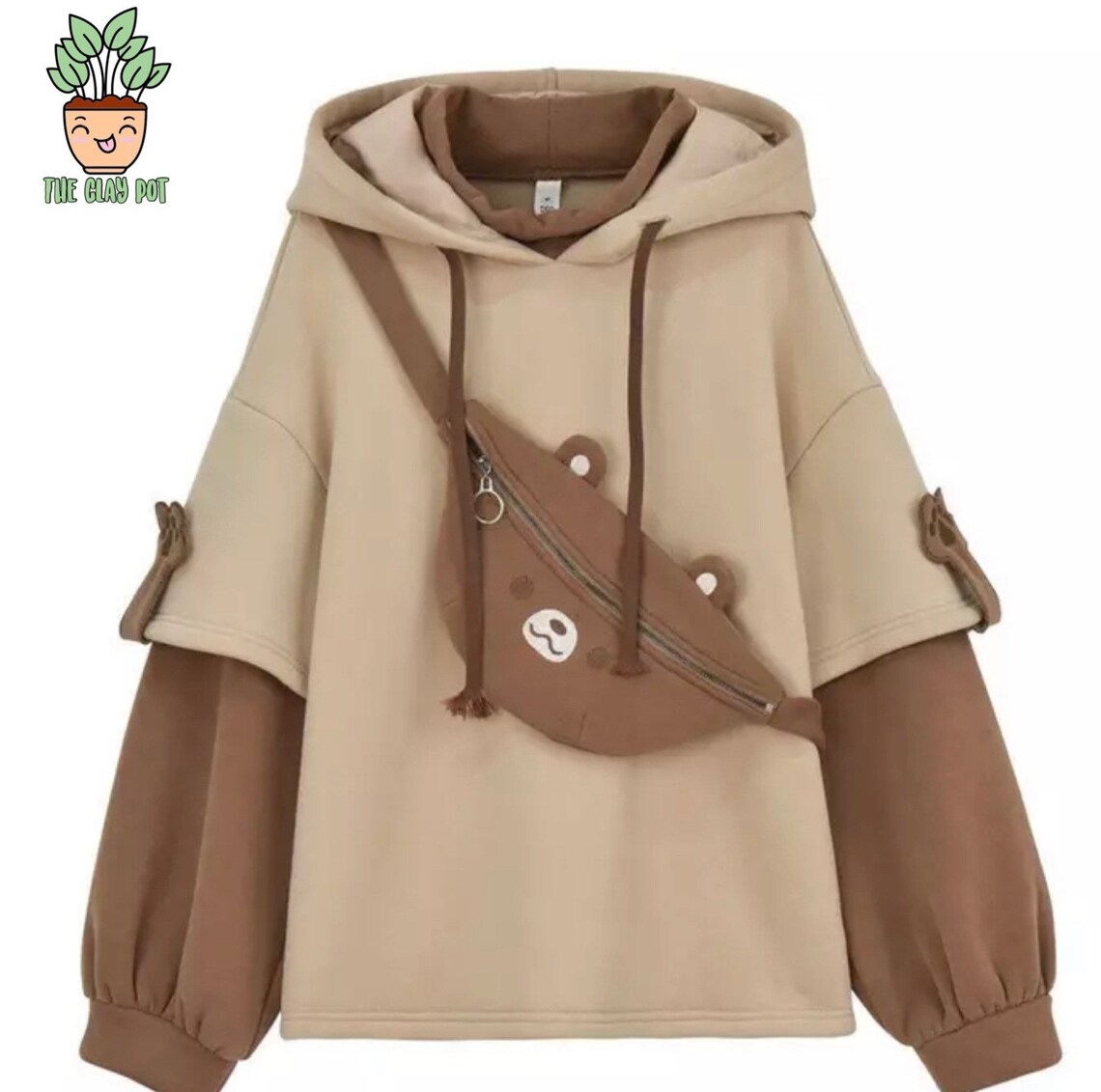 Cute Teddy Bear Hoodie Etsy