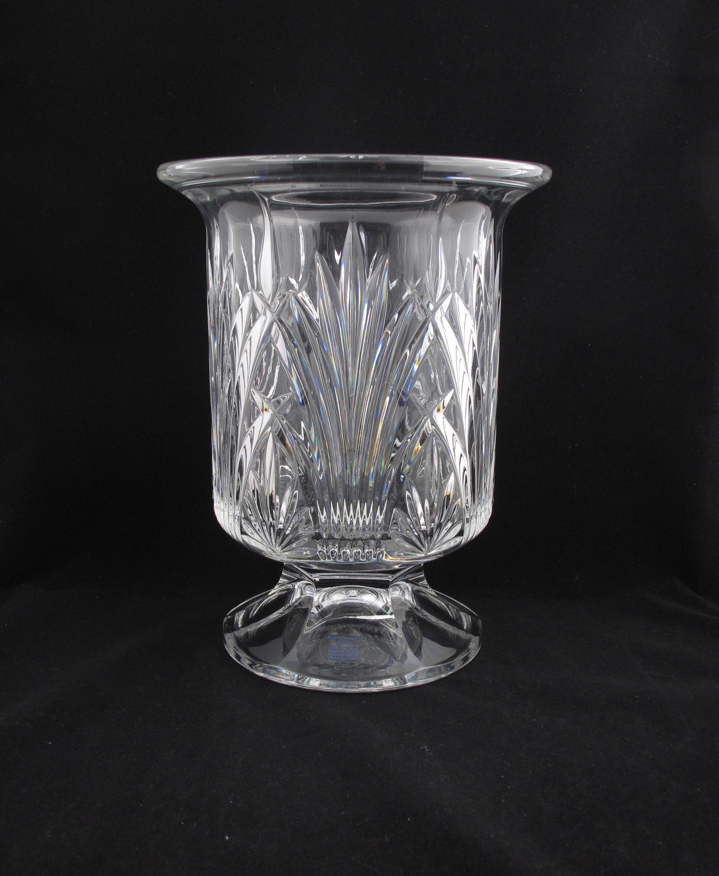 Royal Limited Hand Cut Crystal Vase Made In Czech Republic Etsy