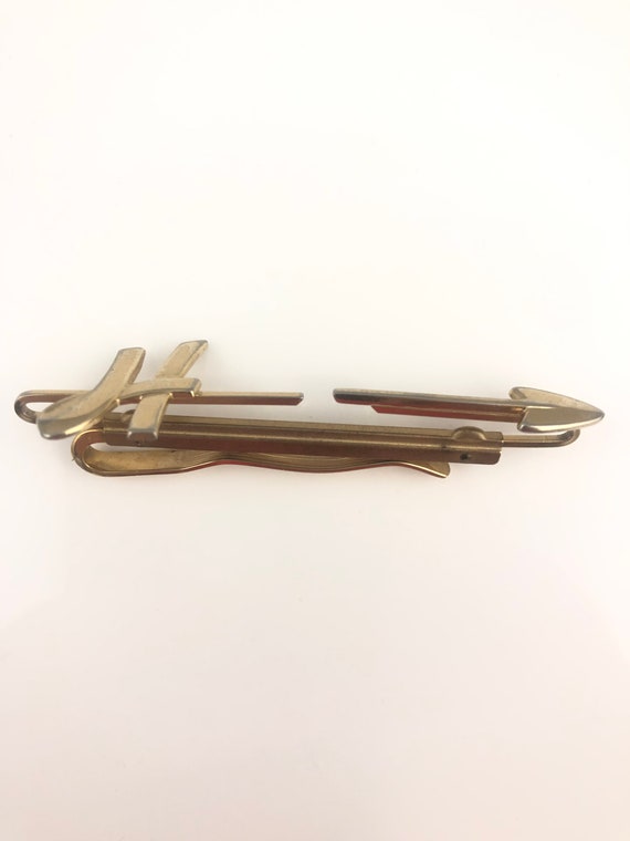 Vintage Adjustable Brass Hickok USA “H” Arrow Tie… - image 6