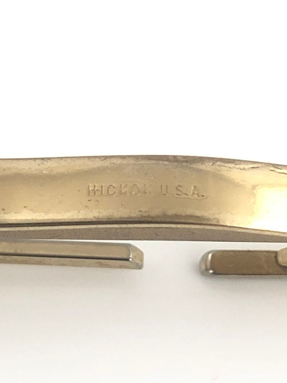 Vintage Adjustable Brass Hickok USA “H” Arrow Tie… - image 5