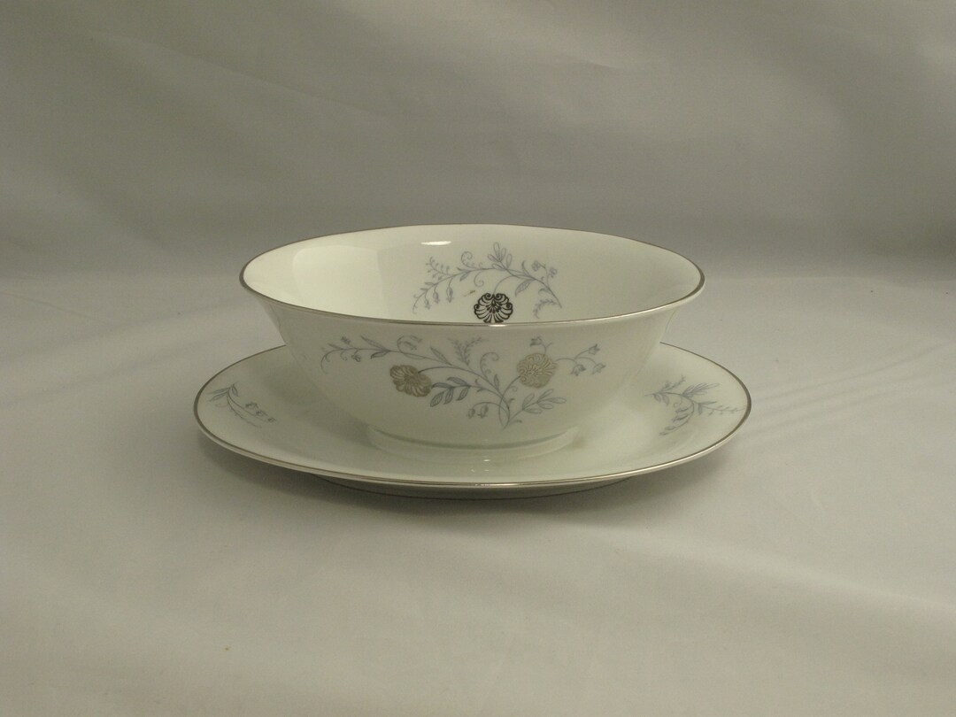 Pasco Tirschenreuth Gravy Bowl With Attached Plate Enchanting Etsy