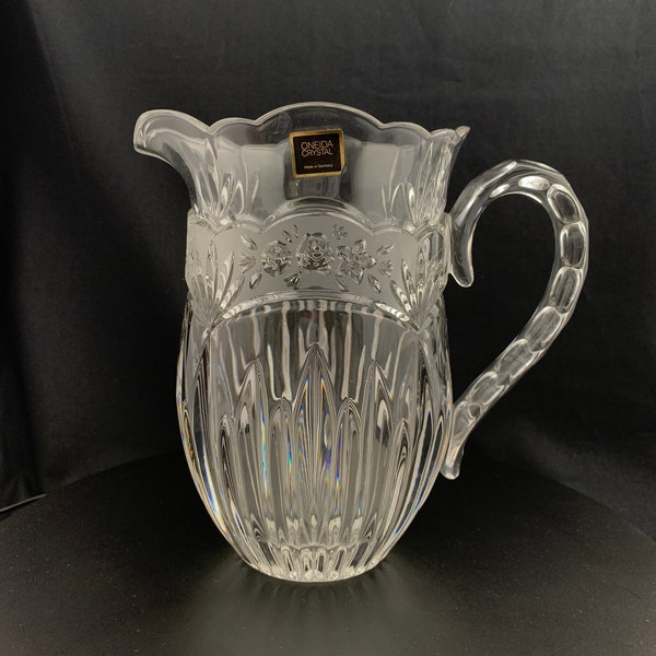 Oneida Crystal 32oz Pitcher Southern Garden Collection - Argonne Hall, LLC