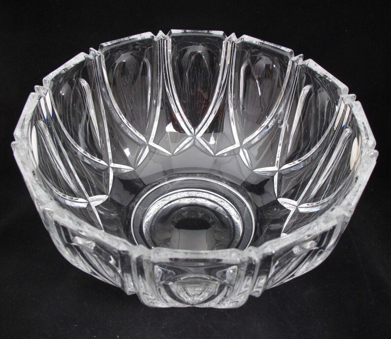 Noble Excellence 24 Lead Crystal Bowl Made In Czech Republic Etsy