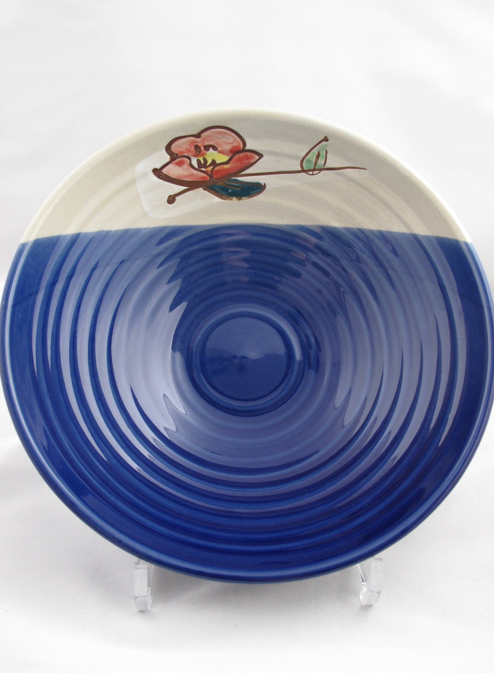 WCL Pottery Bowl Blue Argonne Hall LLC Etsy