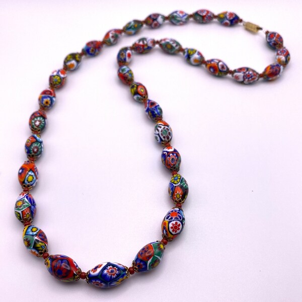 Vintage Italian Millifiori Bead Necklace | Great Gift