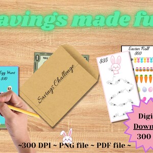 Hippity Hoppity savings challenges, printable, downloadable, low income