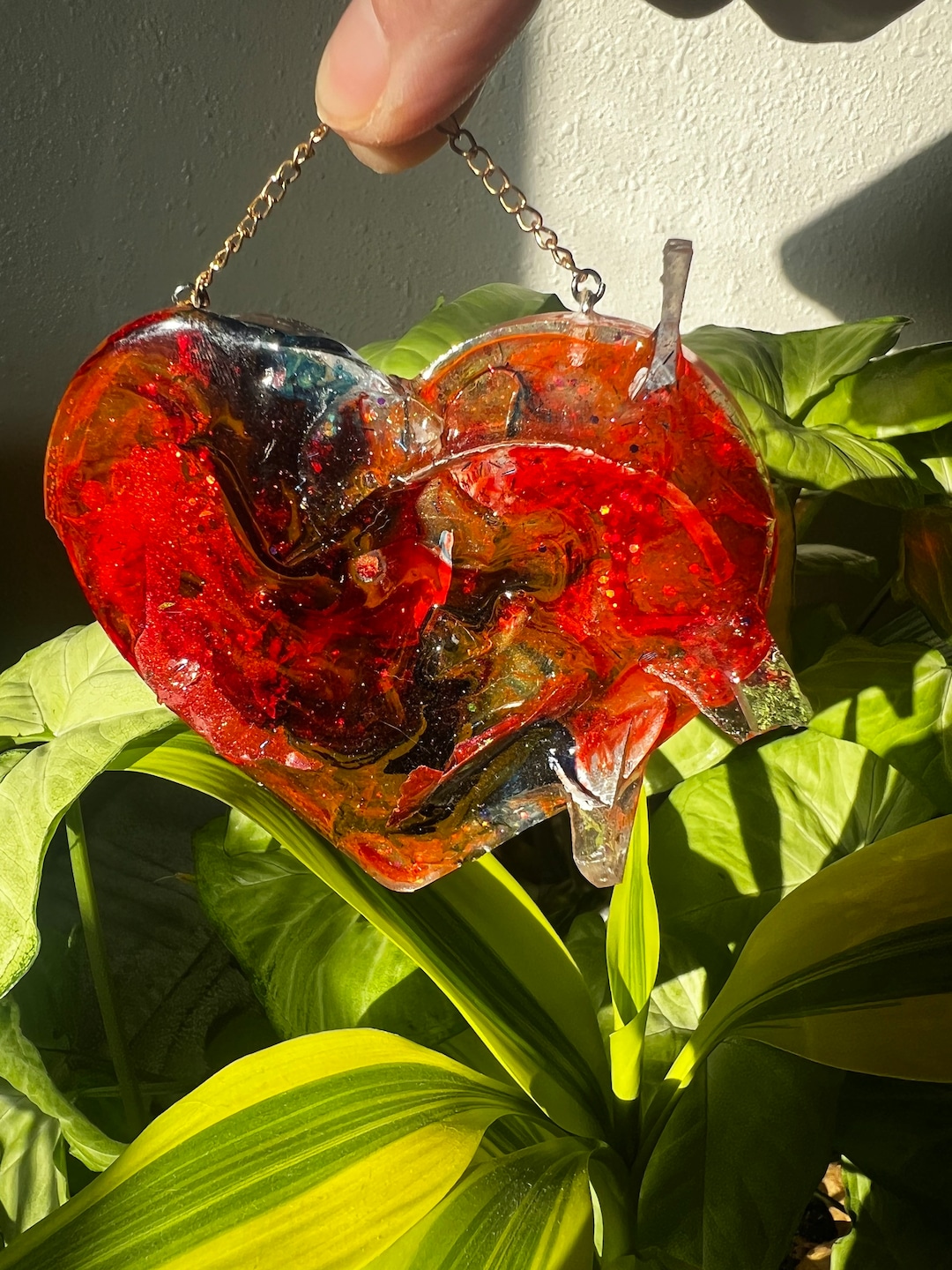 Chaotic Heart Sun Catcher Etsy